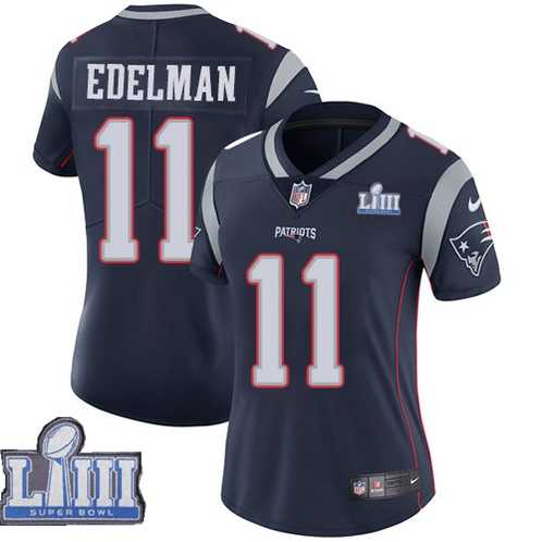 Women Nike Patriots 11 Julian Edelman Navy 2019 Super Bowl LIII Vapor Untouchable Limited Jersey,We sell and wholesale Women Nike Patriots 11 Julian Edelman Navy 2019 Super Bowl LIII Vapor Untouchable Limited Jersey on line form chian!
